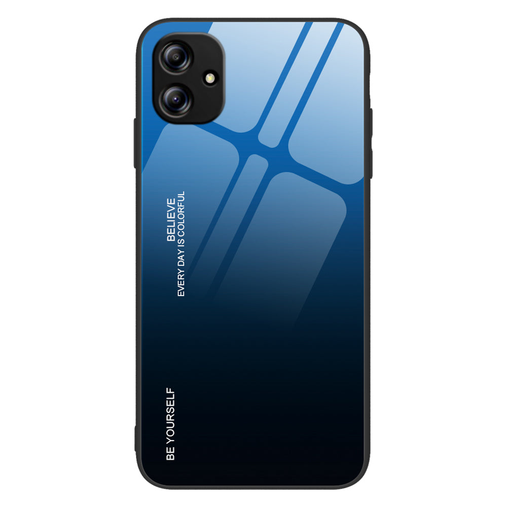 Tempered Glass Phone Case for Samsung Galaxy A04e 4G F04 4G M04 4G Anti-Scratch PC TPU Gradient Color Phone Cover Tempered Glass Phone Case for Samsung Galaxy A04e 4G F04 4G M04 4G Anti-Scratch PC TPU Gradient Color Phone Cover